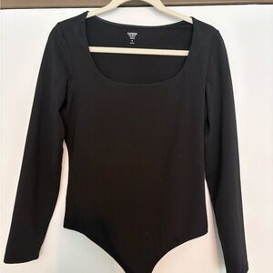Express Black Fitted Bodysuit Top